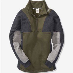 VS PINK Varsity Half Zip